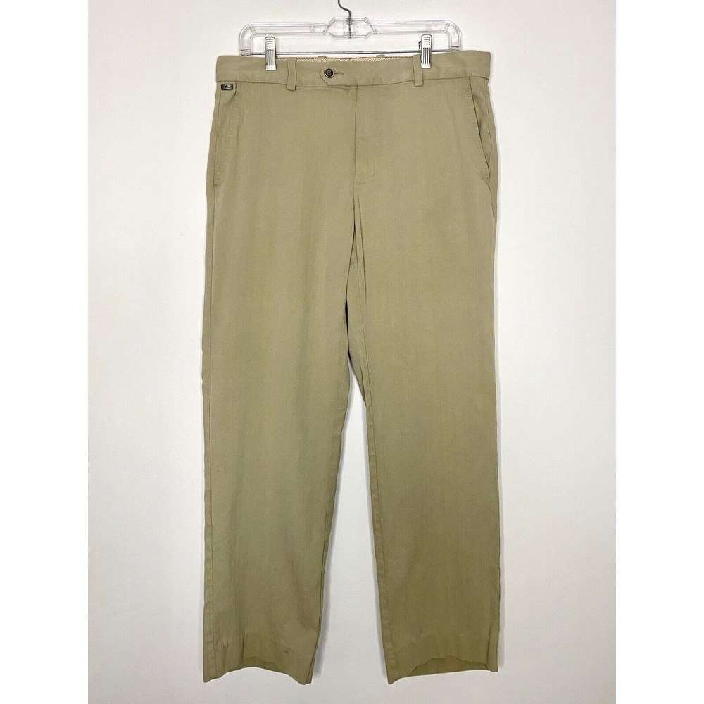 Tommy Bahama Mens Silk Blend Chinos Beige Trousers Slacks Size 33